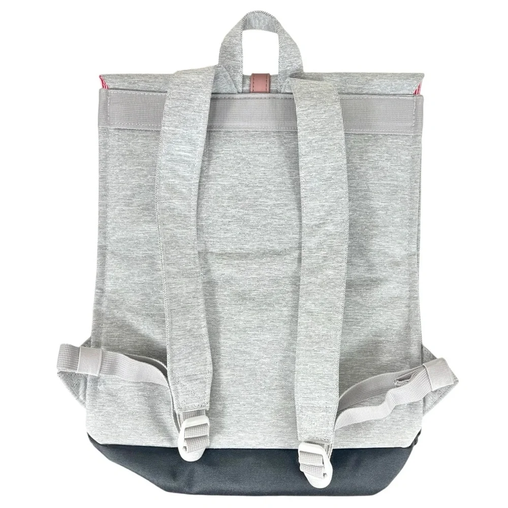 Herschel Supply Co | City‎ Mid Heather Gray & Black w/ Rose Closure Backpack Bag